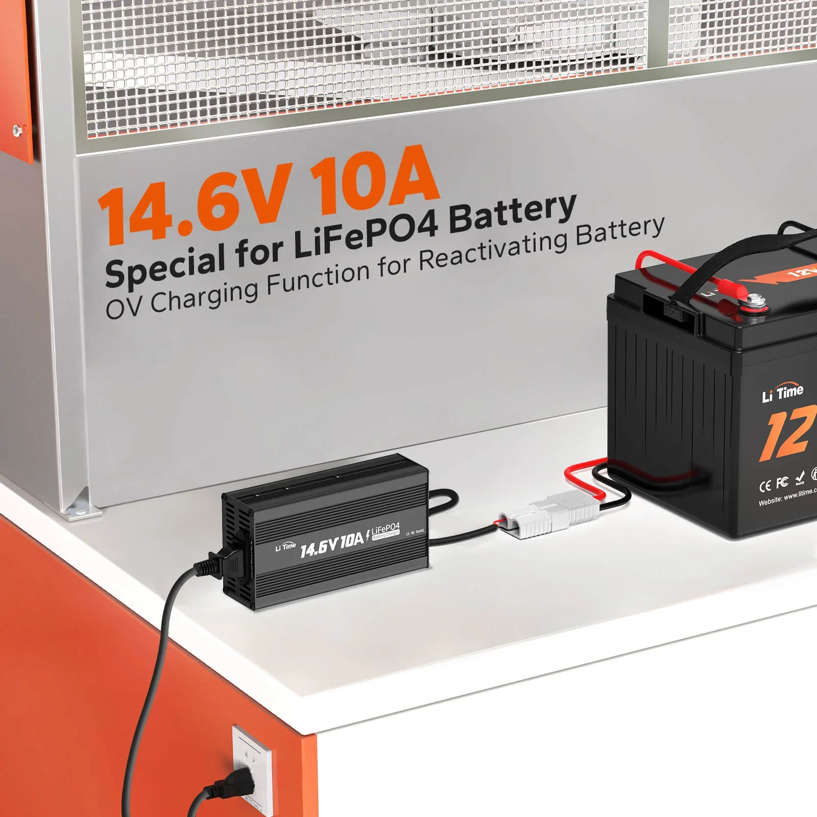 LiTime 12V(14.6V) 10A Lithium Battery Charger - Image 4