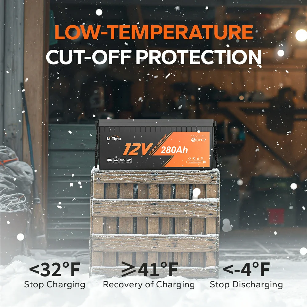 LiTime 12V 280Ah Plus Low-Temp Protection Lithium Battery - Image 8