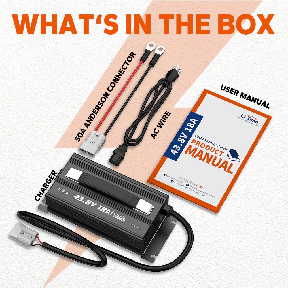 LiTime 36V (43.8V) 18A Lithium Golf Cart Battery Charger - Image 10