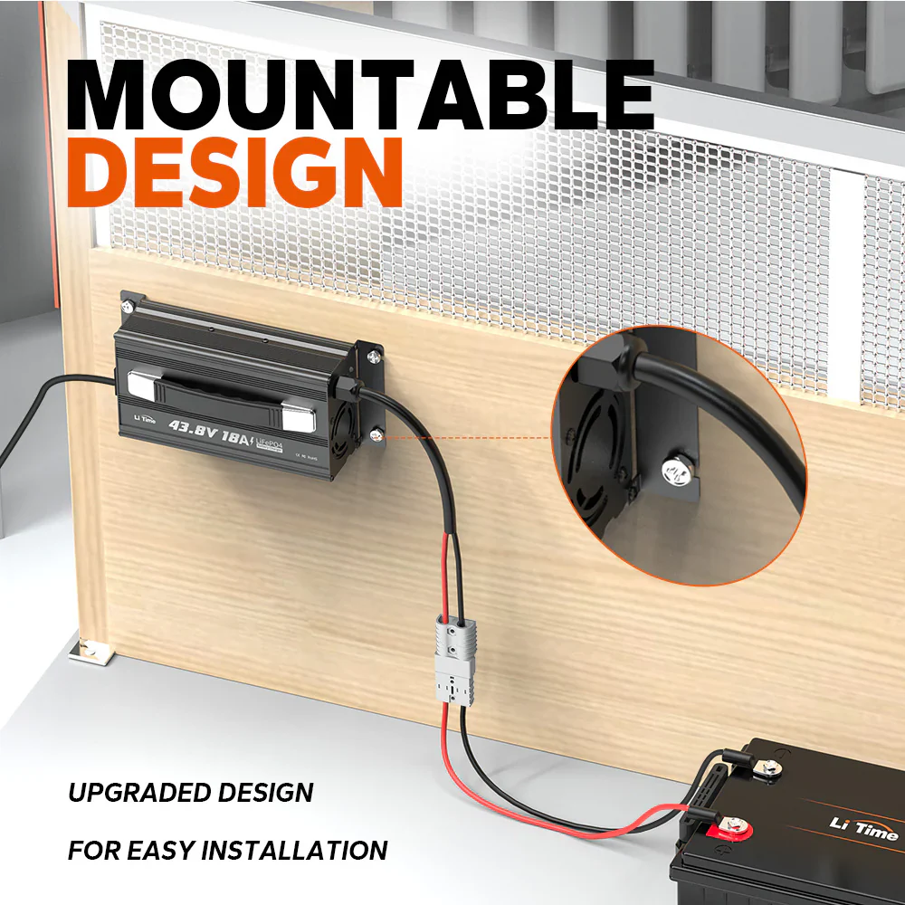 LiTime 36V (43.8V) 18A Lithium Golf Cart Battery Charger - Image 7