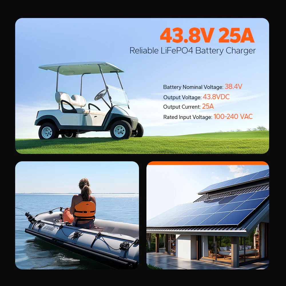 LiTime 36V (43.8V) 25A Lithium Golf Cart Waterproof Battery Charger - Image 10