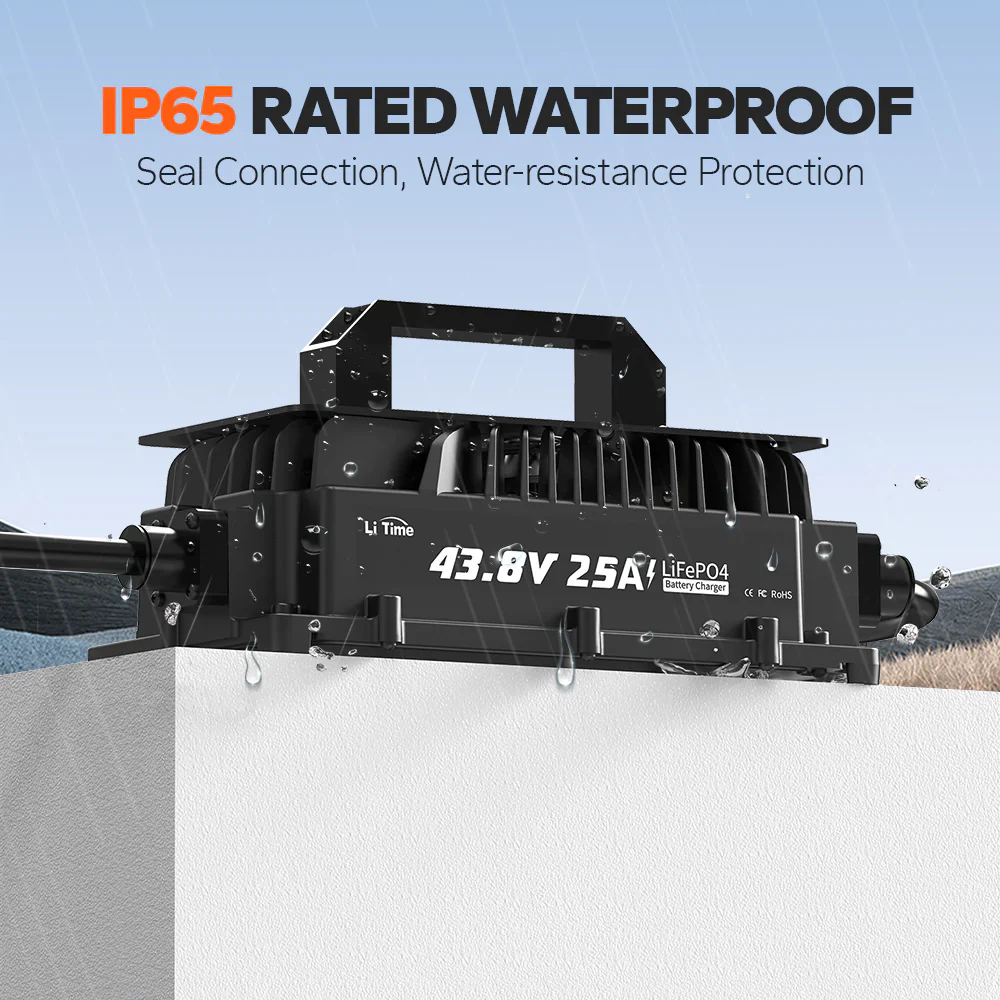 LiTime 36V (43.8V) 25A Lithium Golf Cart Waterproof Battery Charger - Image 8