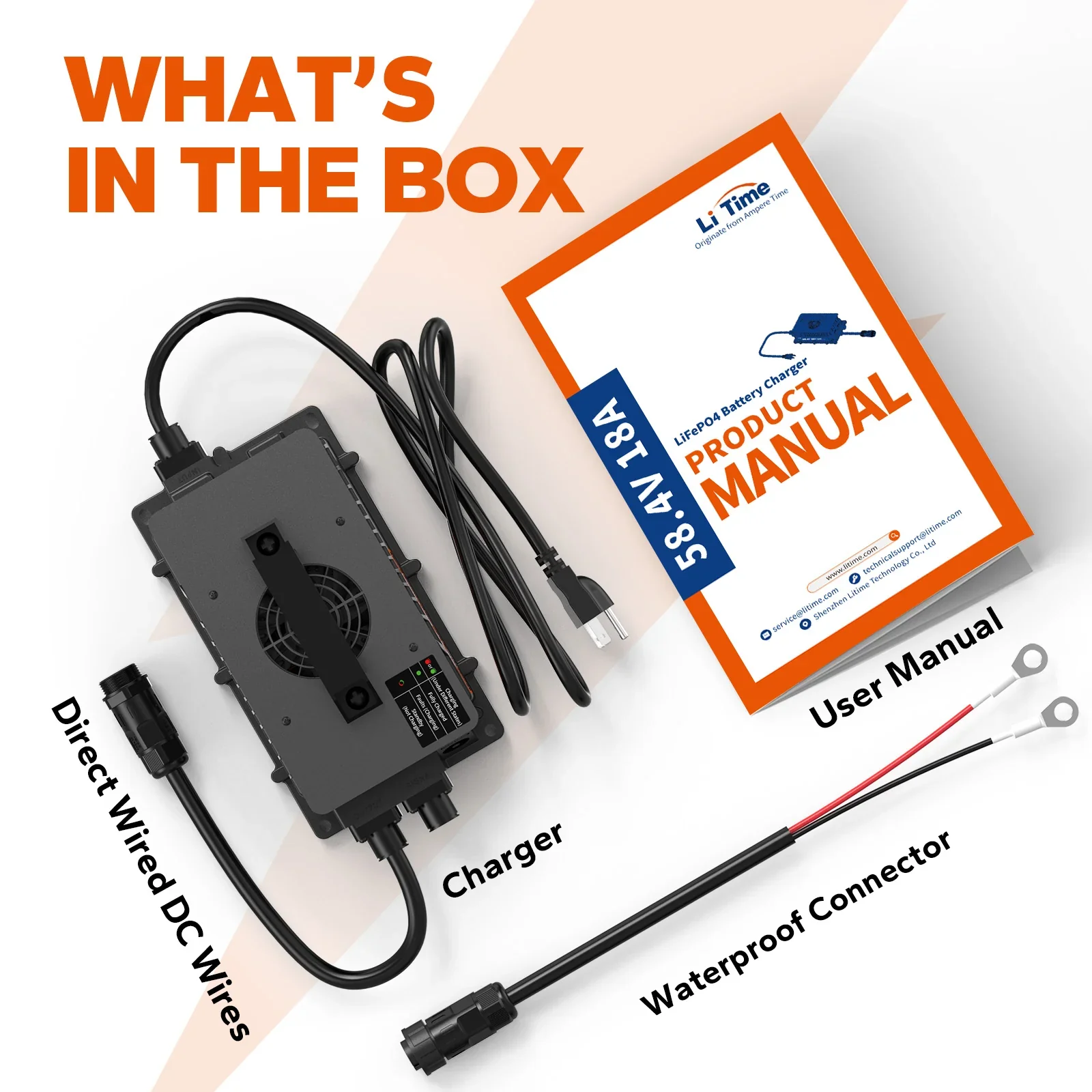 LiTime 48V 18A Lithium Battery Charger IP65 Waterproof - Image 12